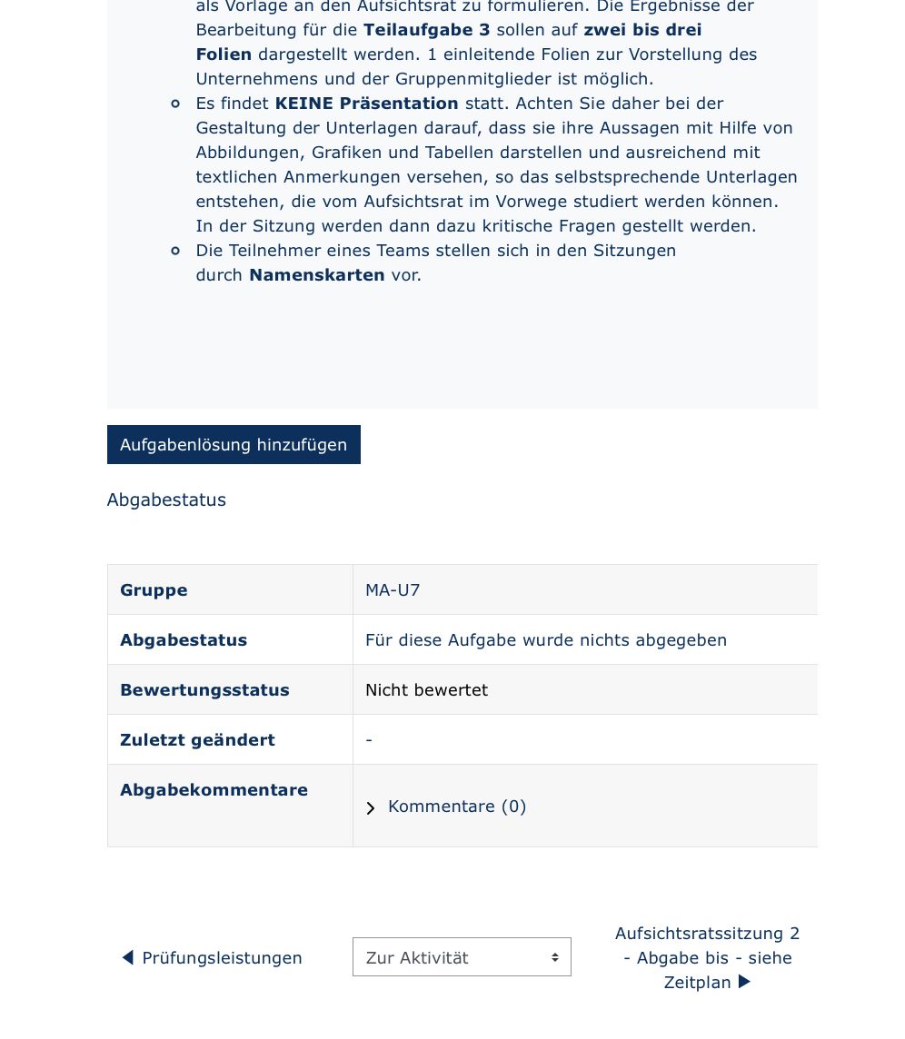 Moodle: Aufgabenstellung Seite 6